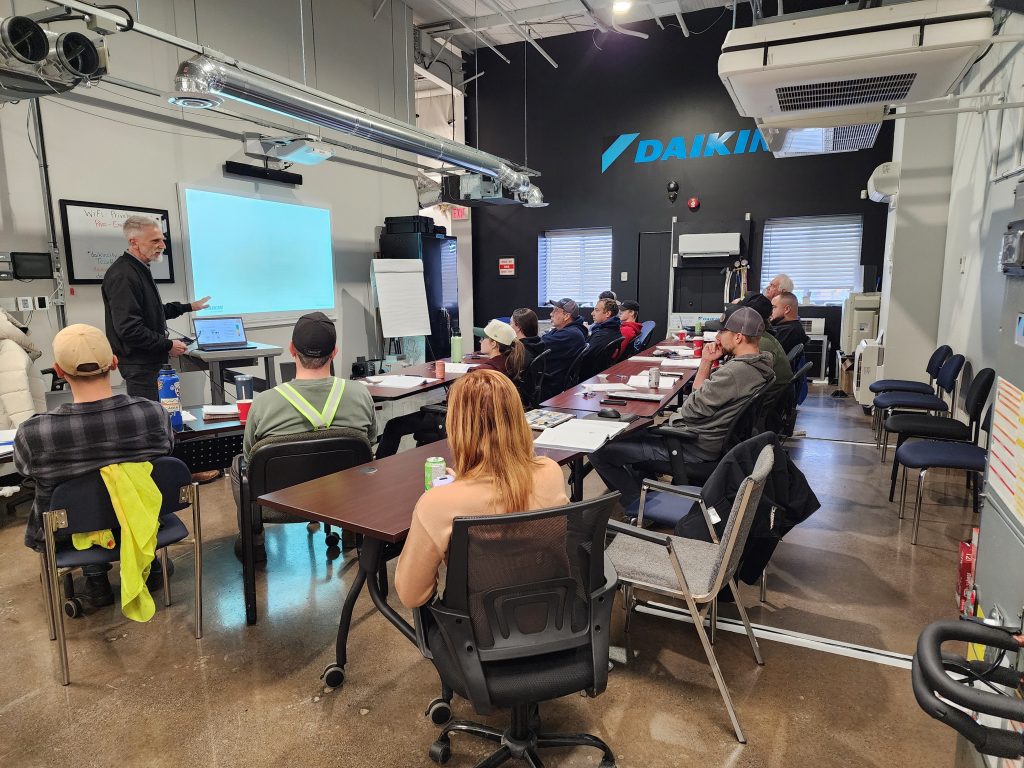 Daikin Team Members at Training Session on R-32 Refrigerant