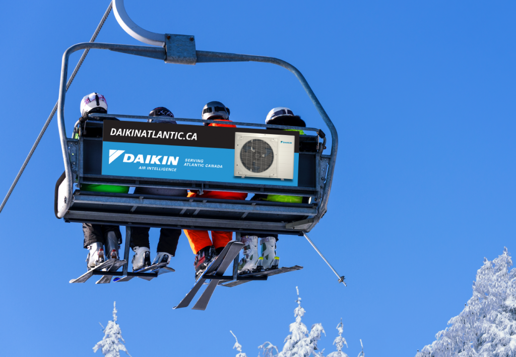 Daikin logo on ski lift